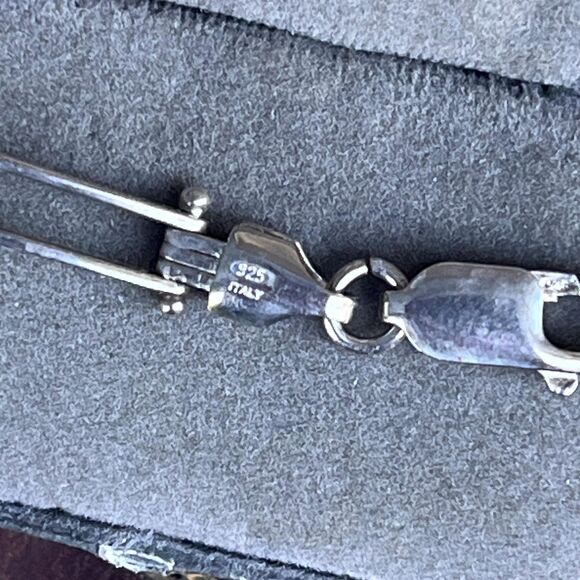 Vintage Silver Tennis Bracelet Gate Link Bracelet Vintage Modern Jewelry Gift - Picture 5 of 13